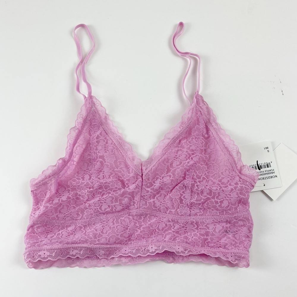 Abound Bralette Womens Small Pink Purple Lace Bra Pullover NWT NEW